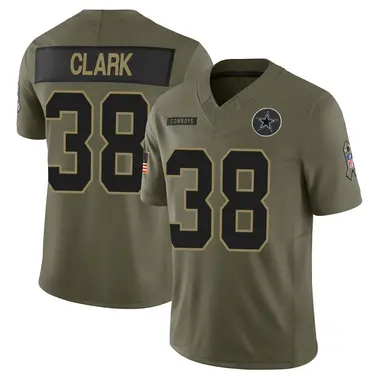 Alijah Clark Men's Limited Olive Dallas Cowboys 2025 Salute to Service Jersey