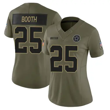 Andrew Booth Women's Limited Olive Dallas Cowboys 2025 Salute to Service Jersey
