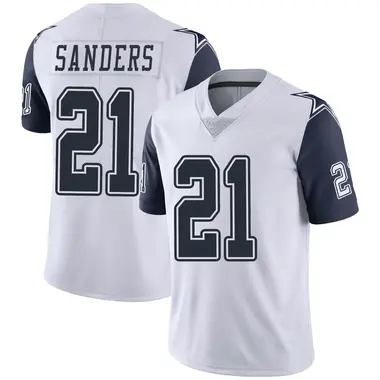 Deion Sanders Men's Limited White Dallas Cowboys Color Rush Vapor Untouchable Jersey