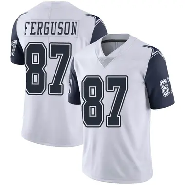 Jake Ferguson Men's Limited White Dallas Cowboys Color Rush Vapor Untouchable Jersey