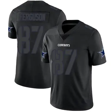 Jake Ferguson Youth Limited Black Impact Dallas Cowboys Jersey