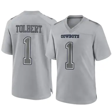 Jalen Tolbert Men's Game Gray Dallas Cowboys Atmosphere Fashion Jersey