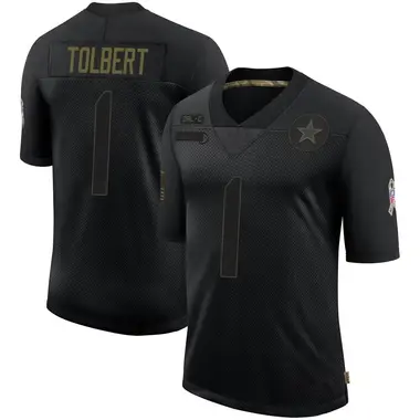 Jalen Tolbert Men's Limited Black Dallas Cowboys 2020 Salute To Service Jersey
