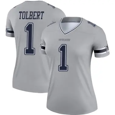 Jalen Tolbert Women's Legend Gray Dallas Cowboys Inverted Jersey