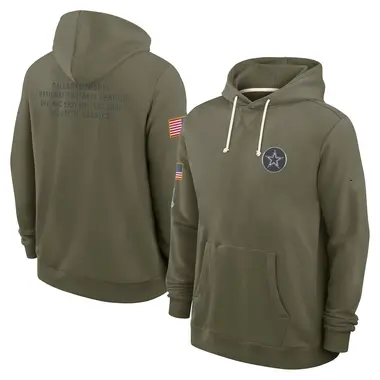 Men's Olive Dallas Cowboys 2025 Salute to Service Sideline Hoodie