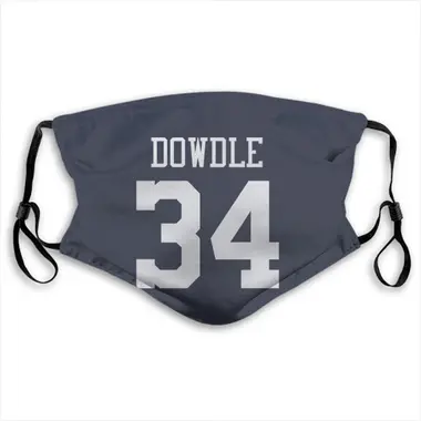 Rico Dowdle Name & Number Navy Dallas Cowboys Face Mask