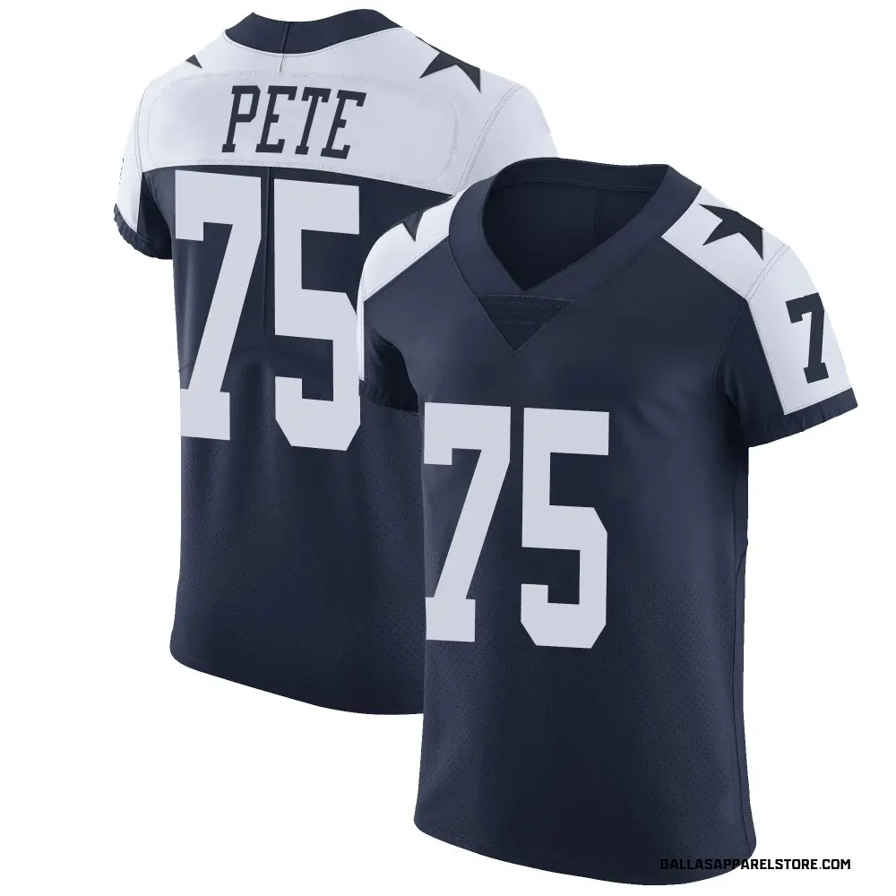Shiyazh Pete Men's Elite Navy Dallas Cowboys Alternate Vapor Untouchable Jersey