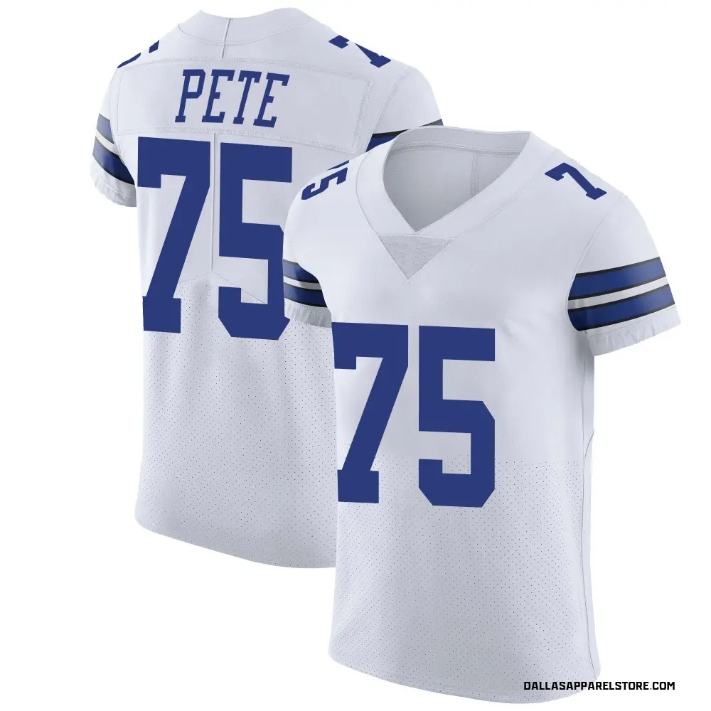 Shiyazh Pete Men's Elite White Dallas Cowboys Vapor Untouchable Jersey