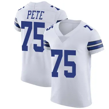 Shiyazh Pete Men's Elite White Dallas Cowboys Vapor Untouchable Jersey