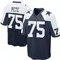 Shiyazh Pete Men's Game Navy Blue Dallas Cowboys Throwback Jersey