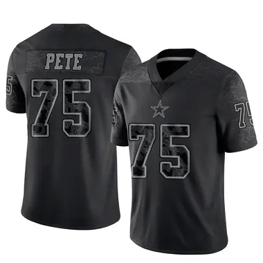 Shiyazh Pete Men's Limited Black Dallas Cowboys Reflective Jersey