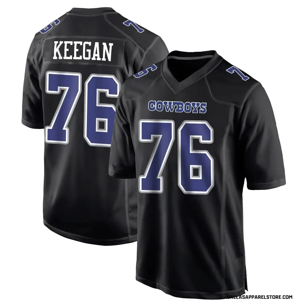 Trevor Keegan Men's Game Black Dallas Cowboys Carbon Fashion Jersey