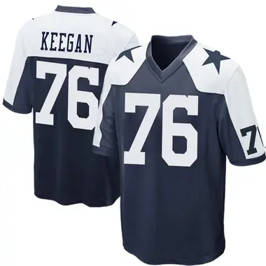 Trevor Keegan Men's Game Navy Blue Dallas Cowboys Throwback Jersey