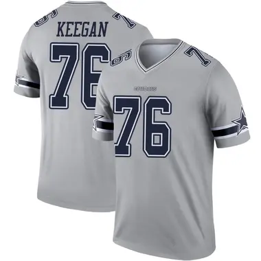 Trevor Keegan Men's Legend Gray Dallas Cowboys Inverted Jersey