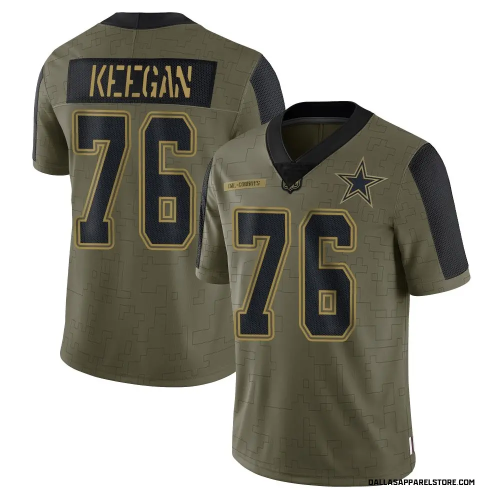 Trevor Keegan Men's Limited Olive Dallas Cowboys 2021 Salute To Service Jersey