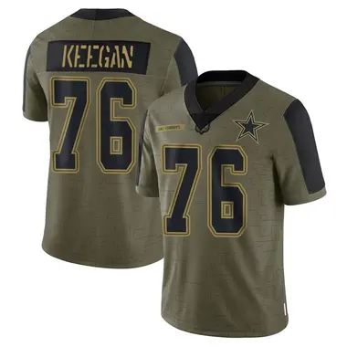 Trevor Keegan Men's Limited Olive Dallas Cowboys 2021 Salute To Service Jersey