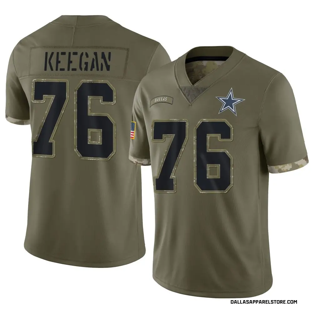 Trevor Keegan Men's Limited Olive Dallas Cowboys 2022 Salute To Service Jersey