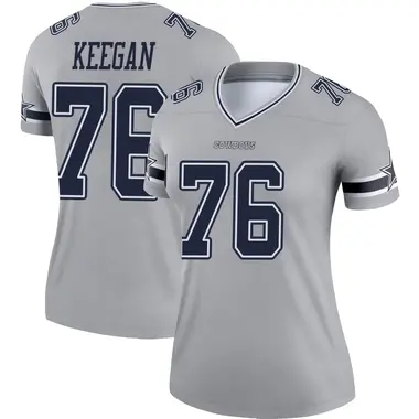 Trevor Keegan Women's Legend Gray Dallas Cowboys Inverted Jersey