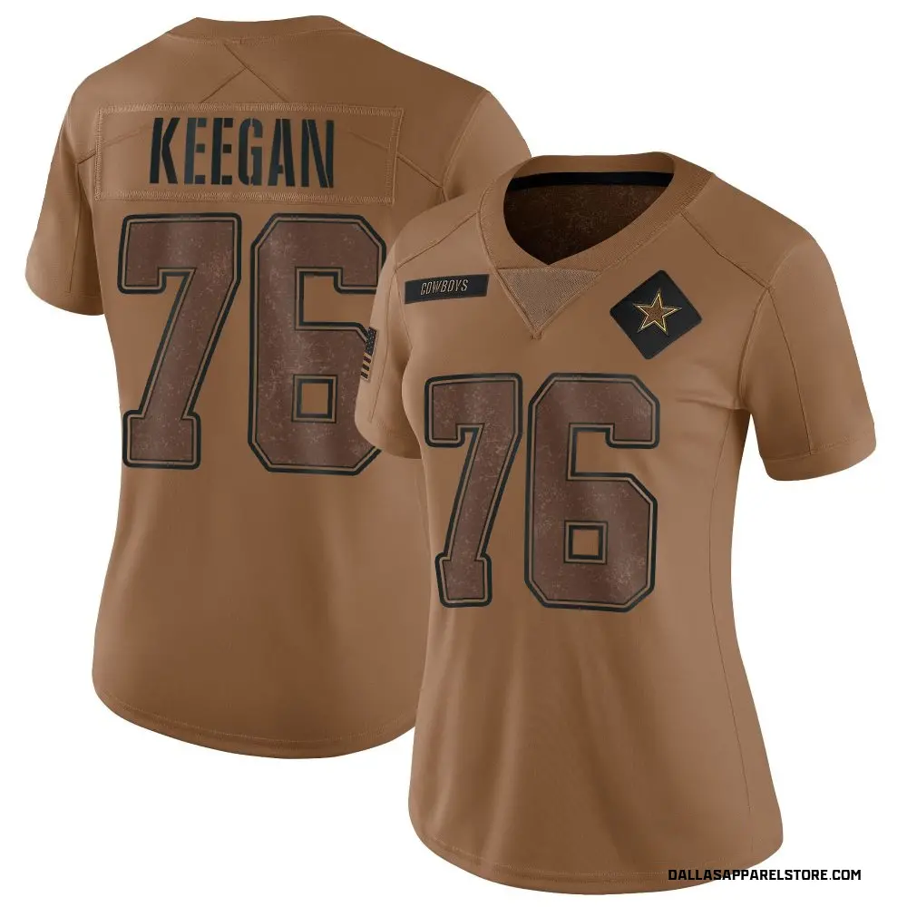 Trevor Keegan Women's Limited Brown Dallas Cowboys 2023 Salute To Service Jersey