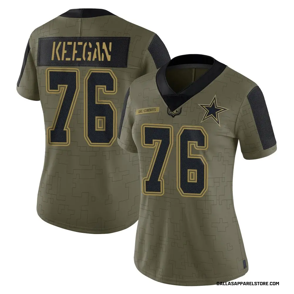 Trevor Keegan Women's Limited Olive Dallas Cowboys 2021 Salute To Service Jersey