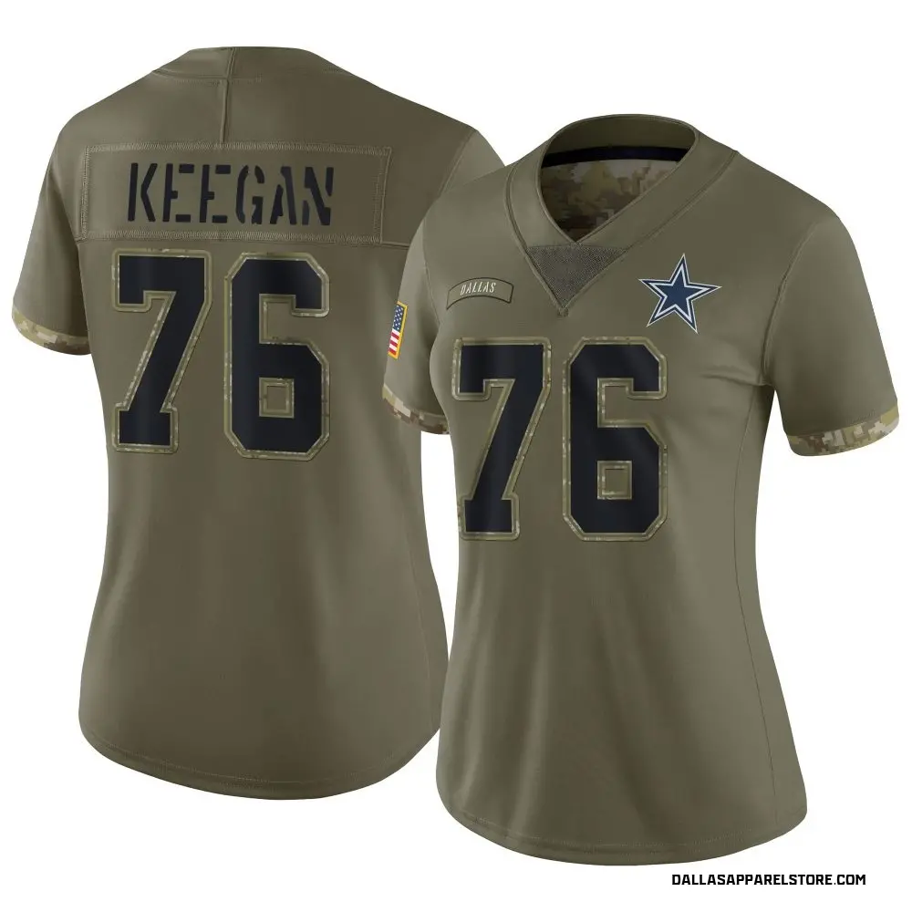 Trevor Keegan Women's Limited Olive Dallas Cowboys 2022 Salute To Service Jersey